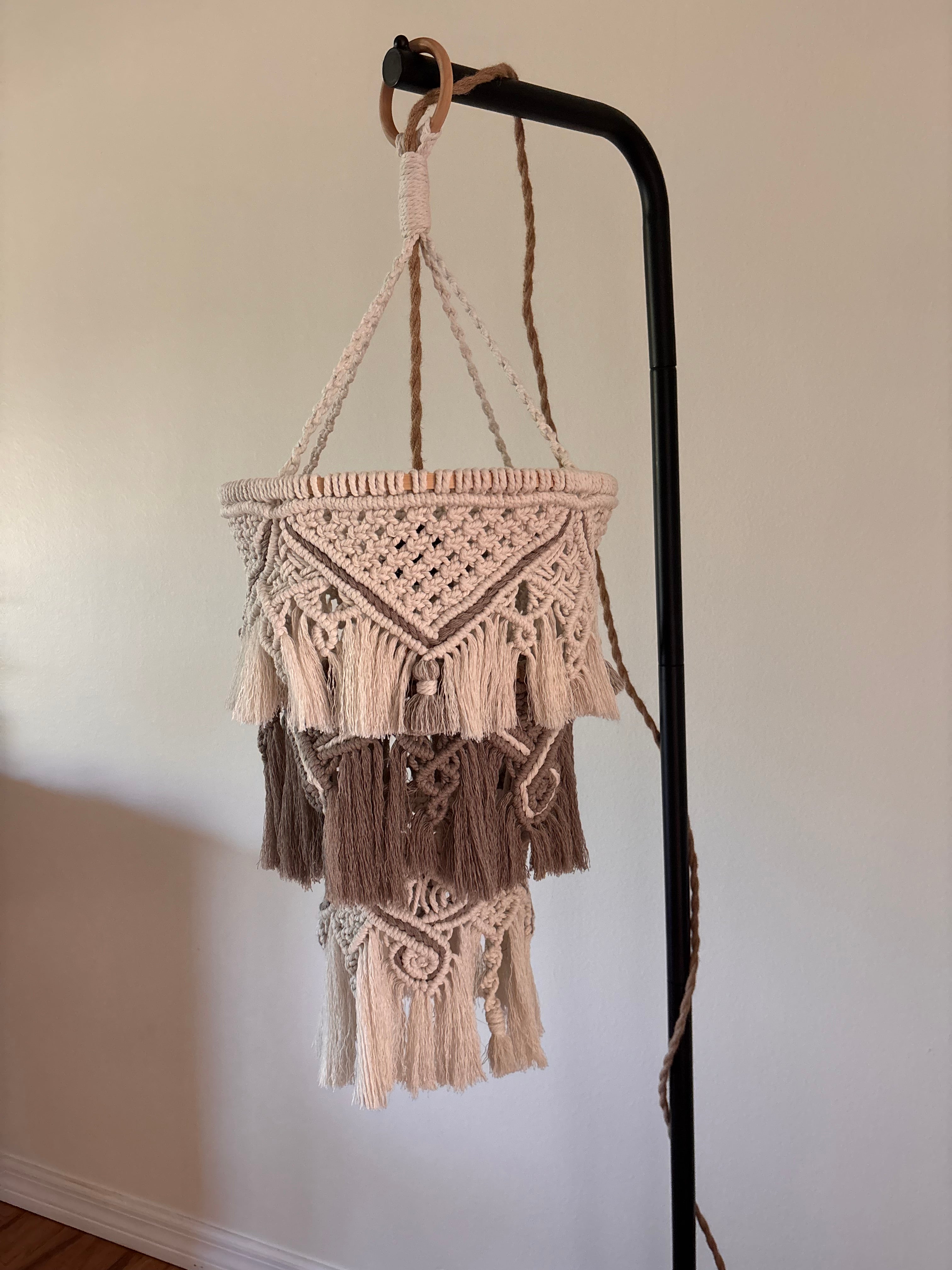 Linen & Silk - Macramé Lamp