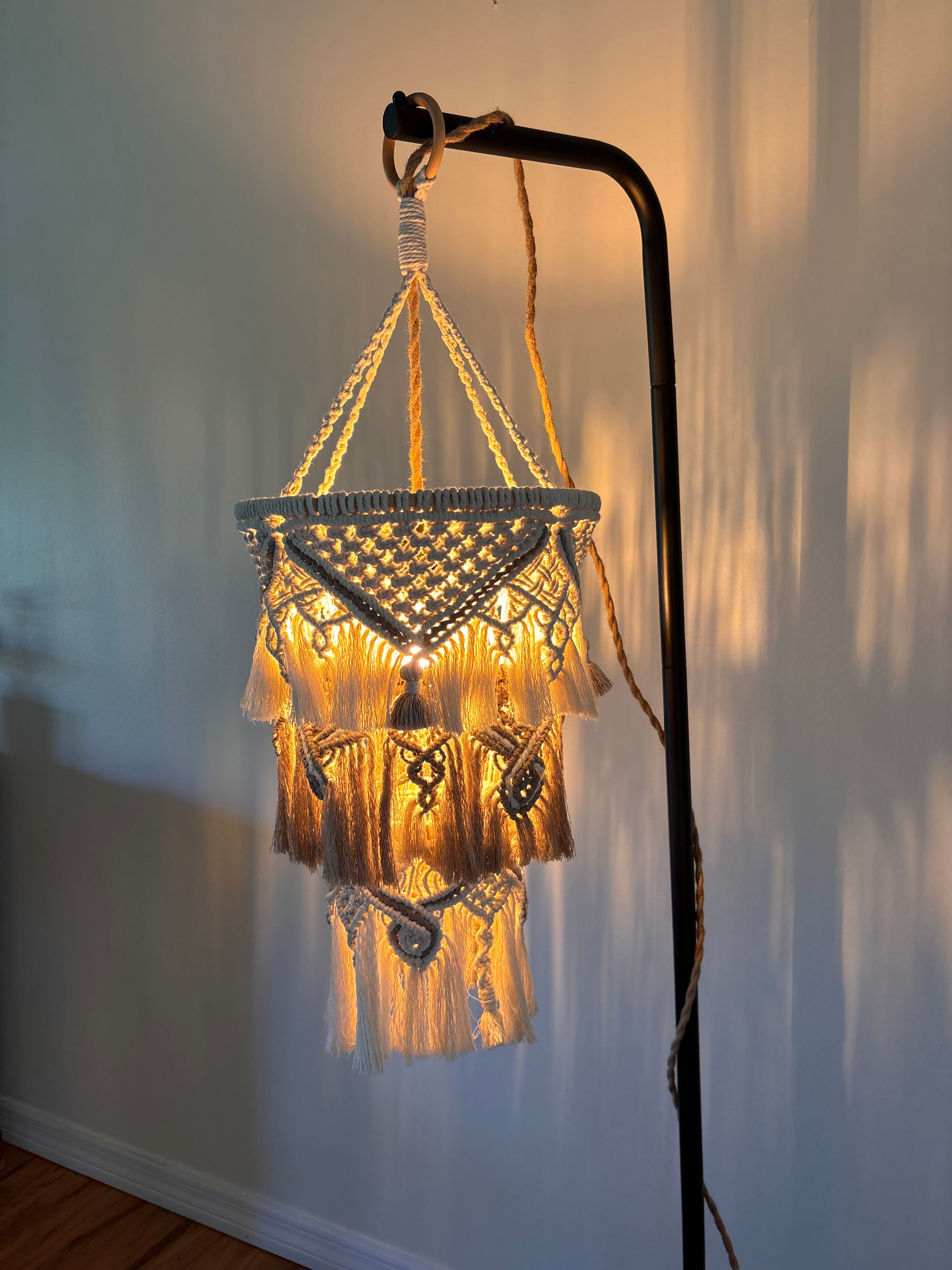 Linen & Silk - Macramé Lamp