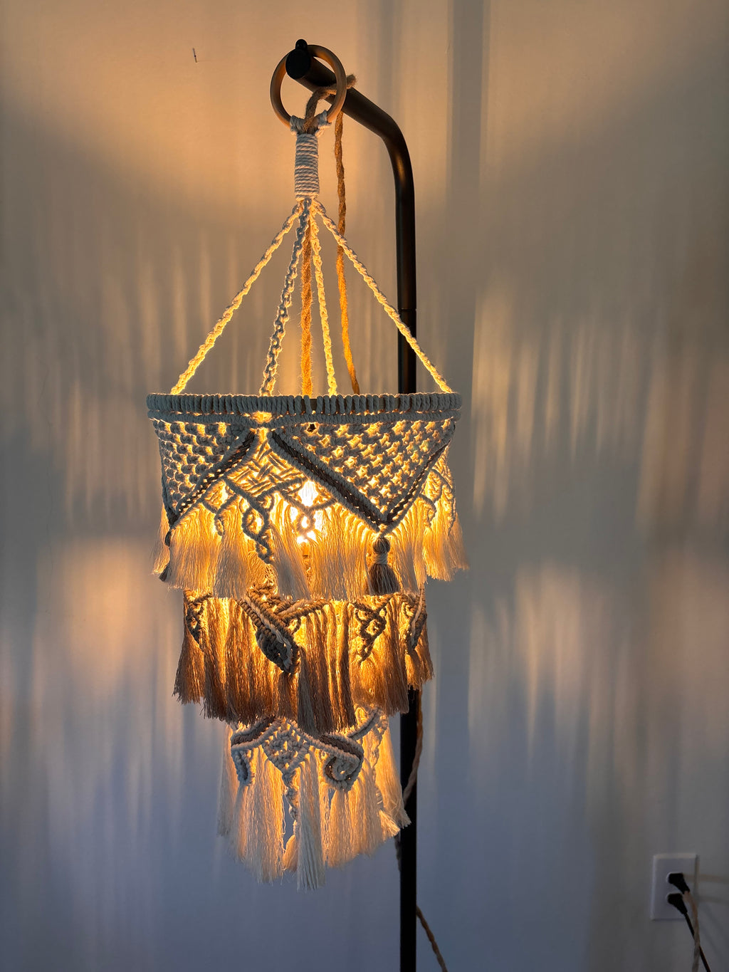 Linen & Silk - Macramé Lamp