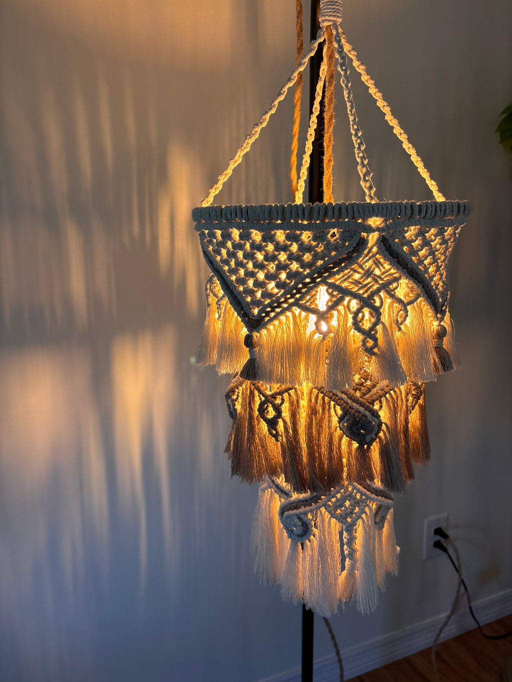 Linen & Silk - Macramé Lamp