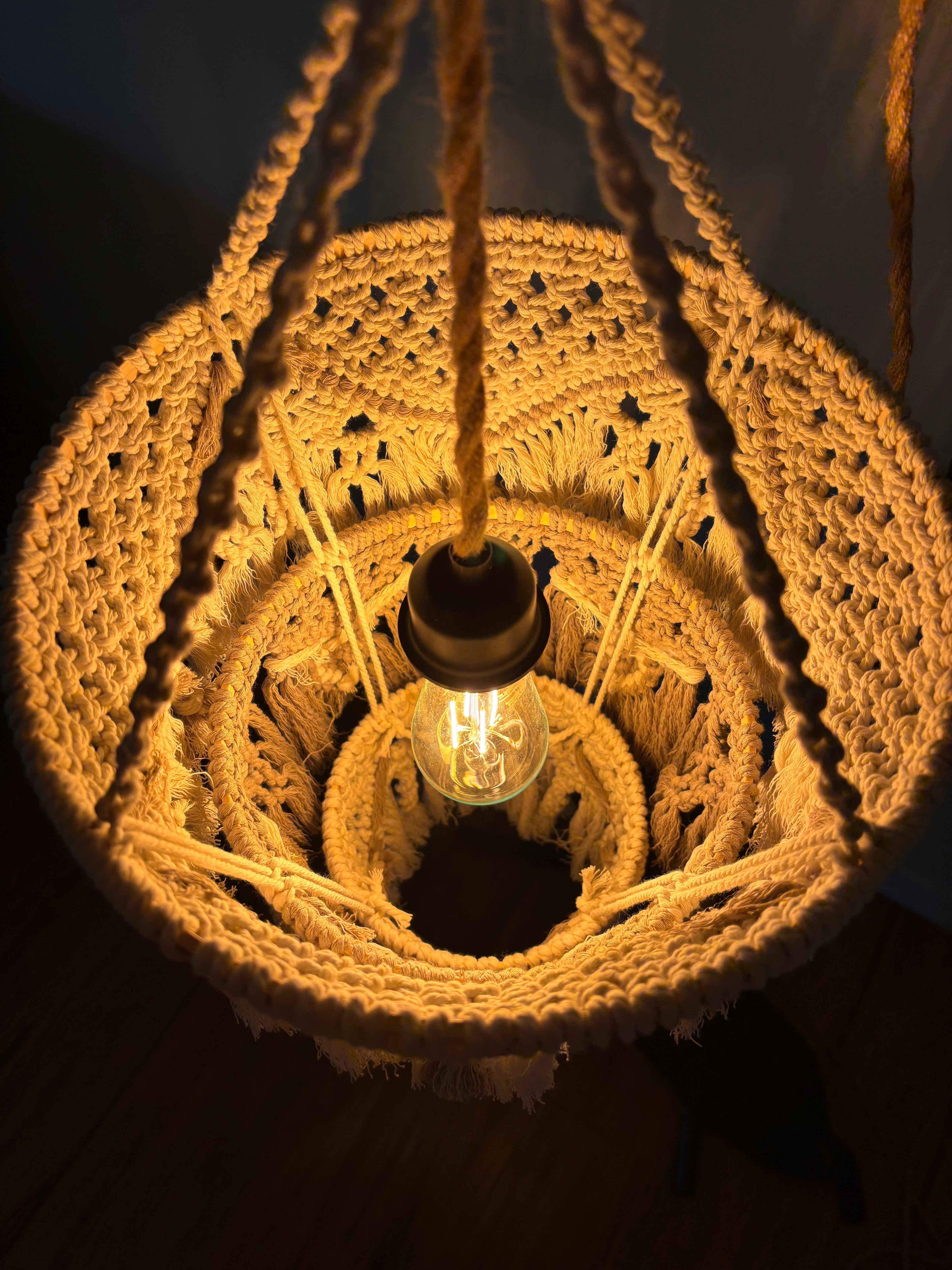 Linen & Silk - Macramé Lamp