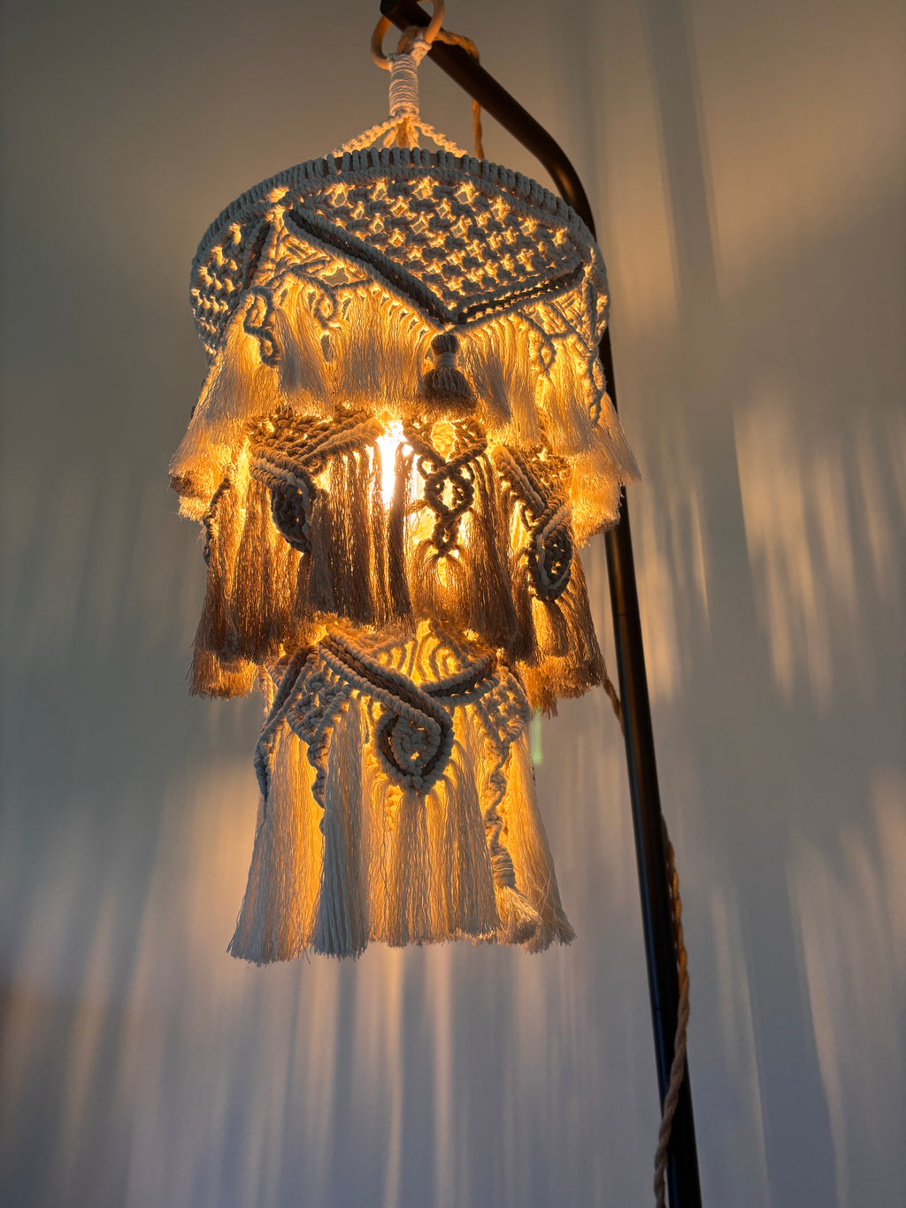 Linen & Silk - Macramé Lamp