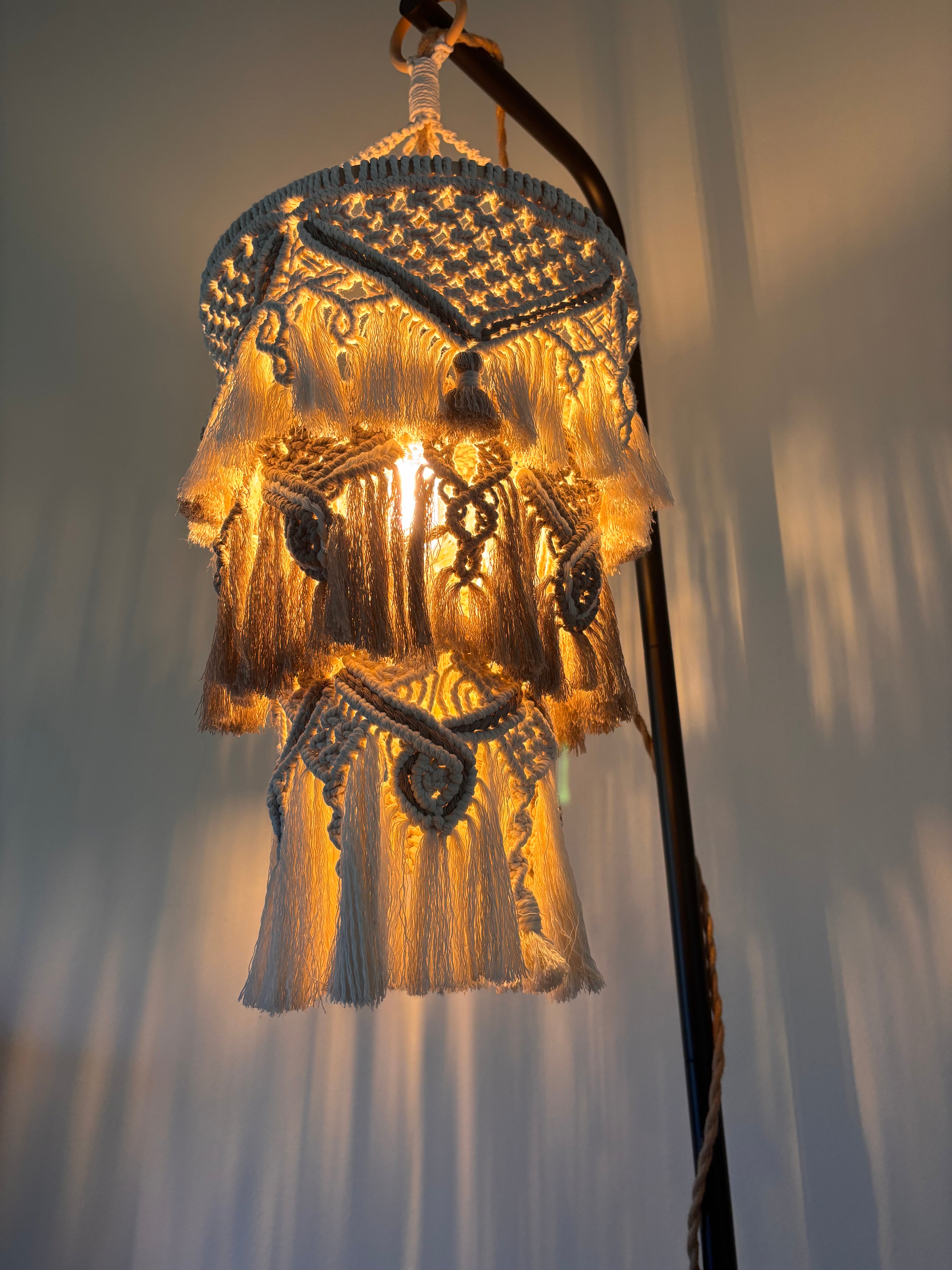 Linen & Silk - Macramé Lamp