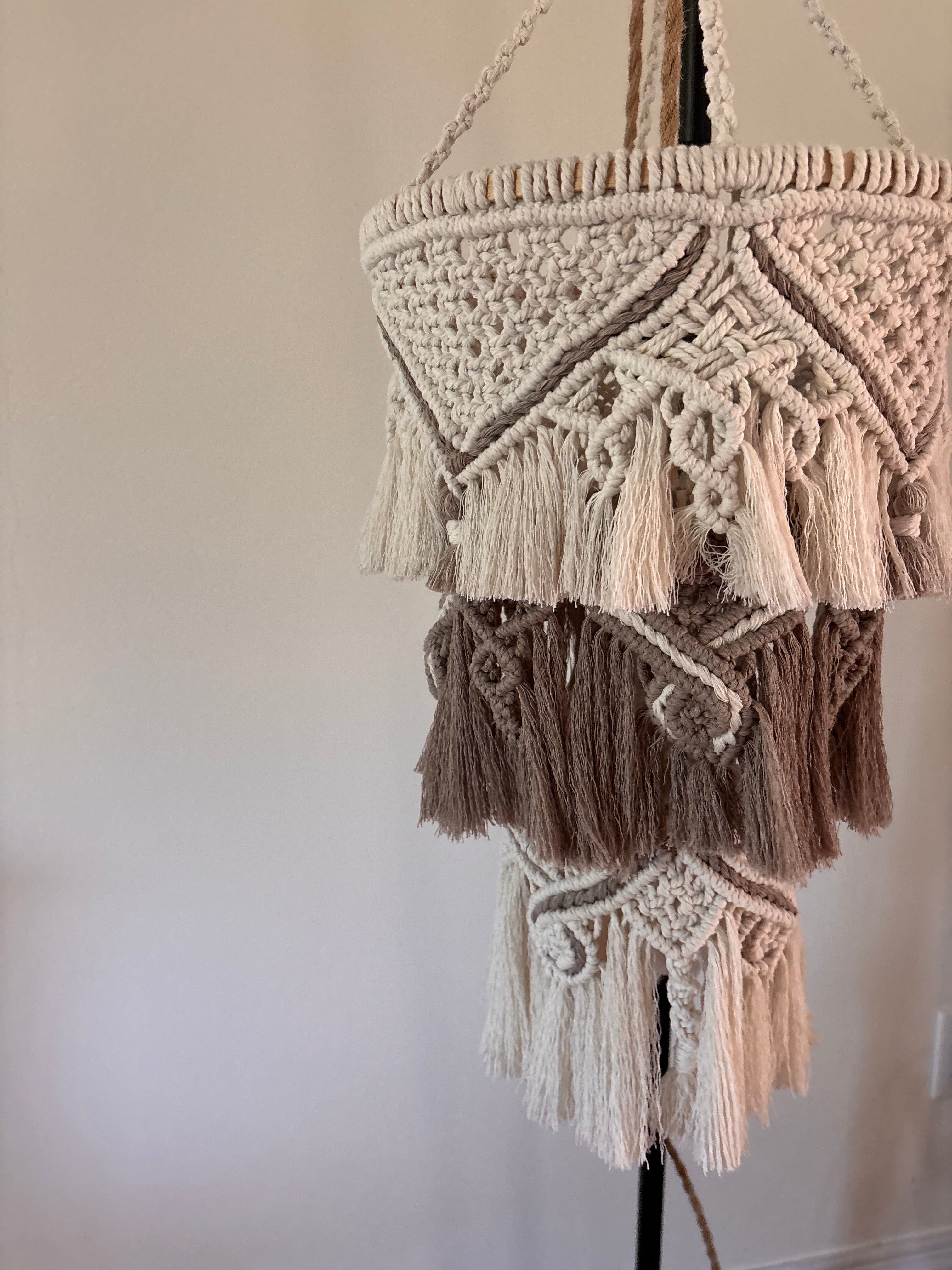 Linen & Silk - Macramé Lamp